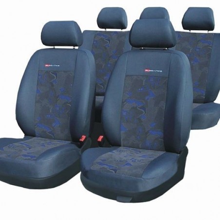 HUSE SCAUNE AUTO VOLVO S40 TEXTIL GRI CU ALBASTRU
