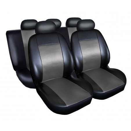 Huse Scaune Auto Vw Golf 2 PIELE ECO Gri/Negru