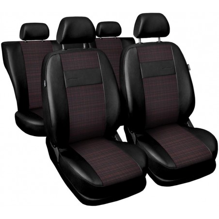Huse Scaune Auto Opel Astra J Piele Cu Stofa Negru cu Rosu