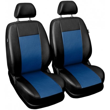 Huse Scaune Auto Volkswagen Touran Piele Eco Negru /Albastru