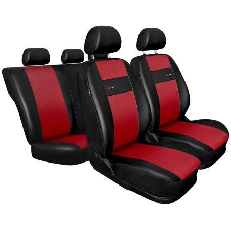 HUSE SCAUNE AUTO AUDI A 4 B6 PIELE NEGRU ROSU