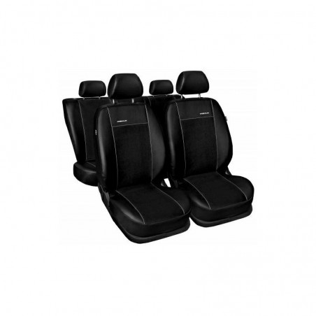 HUSE SCAUNE AUTO VOLKSWAGEN TOUAREG PIELE  CU ALCANTARA NEGRU